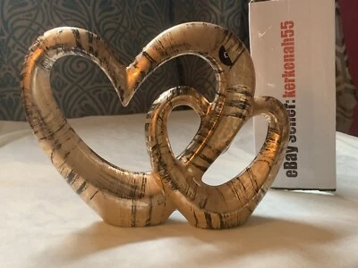£14 • Buy NEXT Rose Gold Blush Hearts Ornament Interlocked Sculpture Valentine Gift