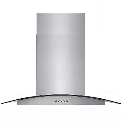 900CFM 30 Inch Island Mount Range Hood Tempered Glass Button Control W/LED New • $275.99