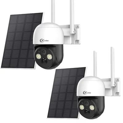 XVIM 2PK Solar Camera 4MP Wireless Security Camera WiFi Security CCTV System • $79.99