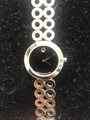Movado Ono Moda 25mm Stainless Steel Quartz Watch With Circle Band 84 A1 1839 • $600