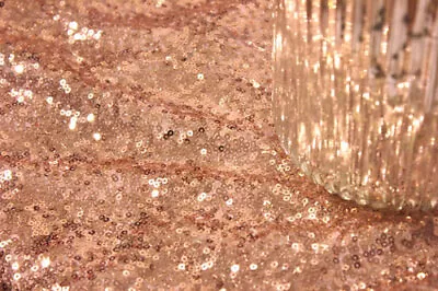 £0.99 • Buy Rose Gold 3mm Sequin Fabric Bling Sparkly Material By Meters 130cm Wide