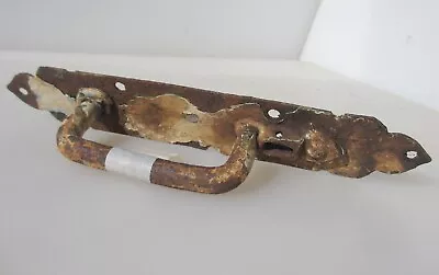 Victorian Iron Door Handle Pull Old Gate Antique Vintage  10 H • $9.87