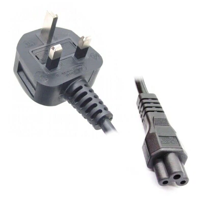 £4.25 • Buy Laptop C5 Power Lead Cable Cloverleaf Wire Cord To UK 5 AMP Plug Ex Demo/Display