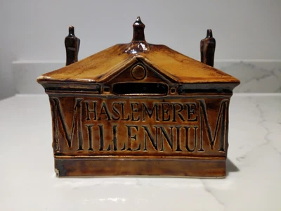 £20 • Buy Grayshott Studio Pottery Treacle Glazed House Moneybox Made In England