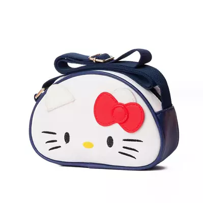 Brand New Hello Kitty Cute Hand Bag Shoulder Strap Bag White Navy With Zipper • $29.95