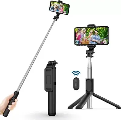 Selfie Stick 4 In 1 Bluetooth Tripod Extendable & Portable Selfie Stick • £6
