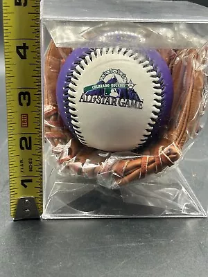 1998 Colorado Rockies Baseball Appreciation Baseball & Mini Glove Fotoball 1/400 • $29.95