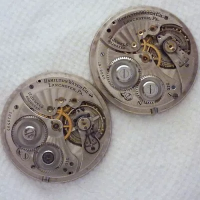 Hamilton 910 Pocket Watch Movements --2 • $20