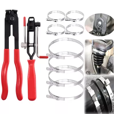 2PCS CV Joint Clamp Banding Tool Ear Type Boot Clamp Pliers & 4 Set Of Clamps • $14.59