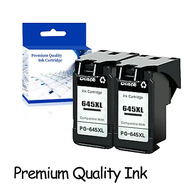 2PK 645XL 645 XL Black Ink Cartridge For Canon PIXMA MG2560 MG2960 MG2965 MG3060 • $63.78