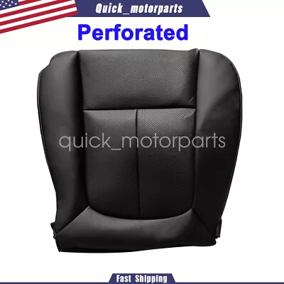 For 2009-2014 Ford F150 Lariat Driver Bottom PERFORATED Leather Seat Cover Black • $23.27