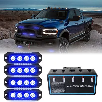 ADAURIS 4-LED Strobe Lights For Trucks Emergency Vehicle Lights For Vehicles ... • $45.44