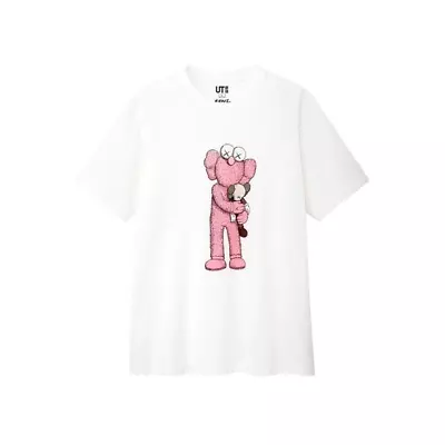 Kaws X Uniqlo Pink BFF Companion T-Shirt - Size XXL • £46.97