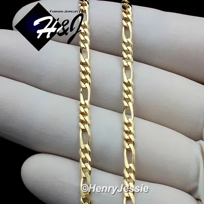 16 -24 MEN WOMEN 18K Gold Filled 3mm Gold Figaro Link Chain Necklace*GFN1 • $17.99