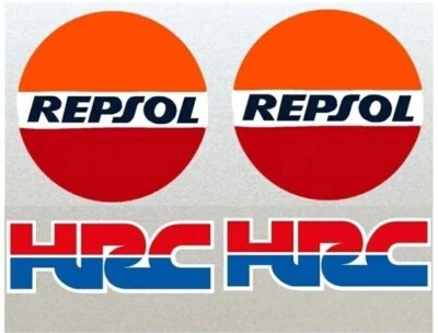 £4.95 • Buy HRC Honda Racing Bike, Super Moto, Repsol Stickers Set X 4 - High Quality Vinyl