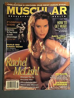 1996 Muscular Magazine Featuring Arnold Schwarzenegger And Rachel McLish • $1