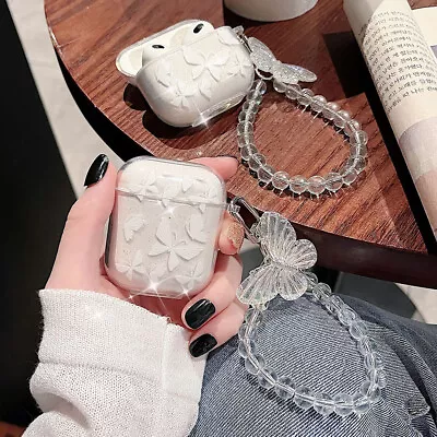 $15.19 • Buy 3D Cute Butterfly Glitter Case For Apple AirPods Pro 3 2/1 Soft Earphones Cover