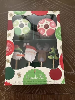 Meri Meri Christmas Cupcake Topper Liner Kit For 24 Cupcakes New In Box • $12.99