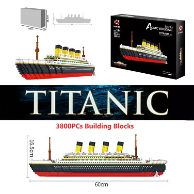 3800Pcs Titanic Ship 3D Model Boat  Building Bricks Blocks Set Toy Kid Gift Gift • $76.99