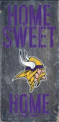 Minnesota Vikings Home Sweet Home Wood Sign 12  X 6   NFL Man Cave Wood • $10.99