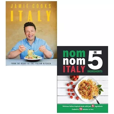 $44.30 • Buy Jamie Cooks Italy Jamie Oliver, Nom Nom Italy In 5 Ingredients 2 Books Set NEW