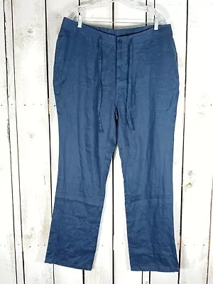 NEW Mens Linen Pant Casual Lightweight Drawstring Elastic Waist Summer 40x32 • $23.98