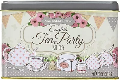 New English Teas Party Earl Grey Teabag Tin • £7.50