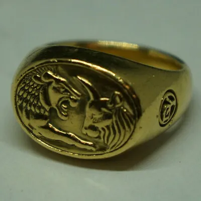 $4499.99 • Buy Rare David Yurman Yellow Gold 22K Ring Lion And OX Petrvs Men's Ring Size 10