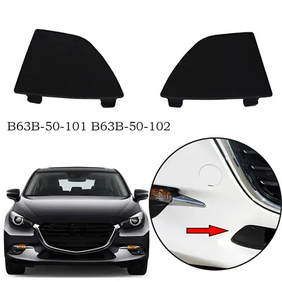 Front Bumper Lower Grille Tow Hook Eye Cover Caps Pair For Mazda 3 2016-2018 USA • $9.99