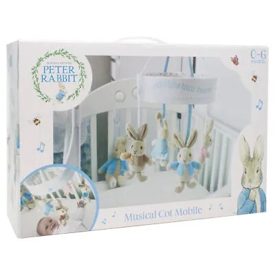 £39.49 • Buy Rainbow Designs Peter Rabbit Musical Cot Mobile Nursey Soft Toy For Born Babies