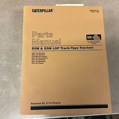 CAT Caterpillar D5M & LGP PARTS MANUAL BOOK CATALOG TRACTOR BULLDOZER Sn 3DR 4BR • $49.99