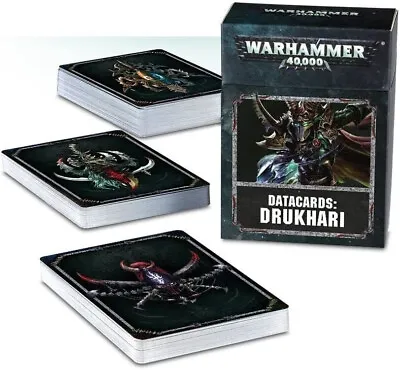 40k Datacards: Drukhari 8th Edition - Warhammer 40k Dark Eldar Data Card OOP • $21.24