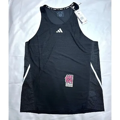 Adidas X-City 2022 Black Singlet Sample HN0786 - Men's Medium Running Tank Top • $39.88