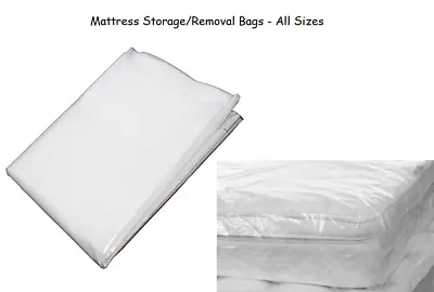 Heavy Duty Mattress Cover Bags Single Double King Super King Polythene Moving • £4.29
