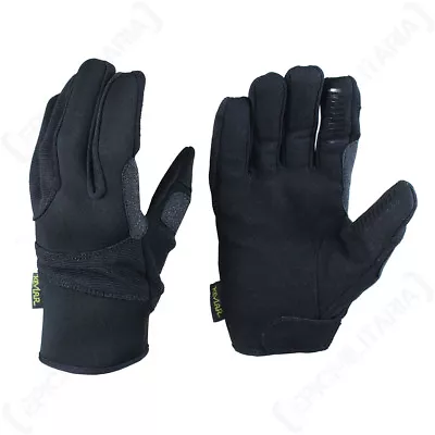 Kevlar Lined Black Gloves - Military Army Soldier Airsoft Non-Slip All Sizes New • $31.95