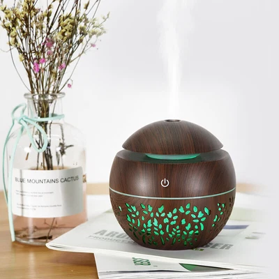 $15.45 • Buy LED Ultrasonic Essential Oil Aroma Diffuser Wood Grain Humidifier Air H