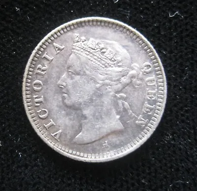 Hong Kong British 5¢ Cents 1889-h Silver Queen Victoria 香港 Nice 8452# Money Coin • $32.90