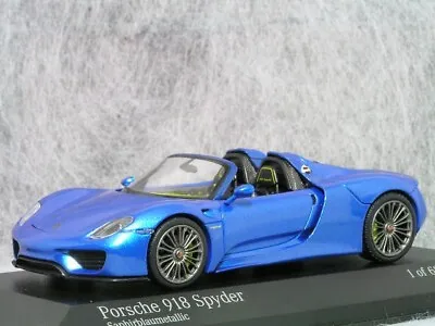 Minichamps 410062130 1/43 PORSCHE 918 SPYDER FINAL 2013 BLUE METALLIC New • $134.99