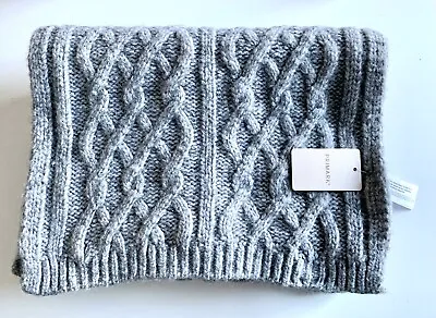 New Cable Knit Grey Scarf Soft & Warm BNWT • £6.75