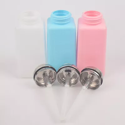 Alcohol Press Nail Polish Remover Dispenser Antistatic Pumping Bottle Salon • $7.77