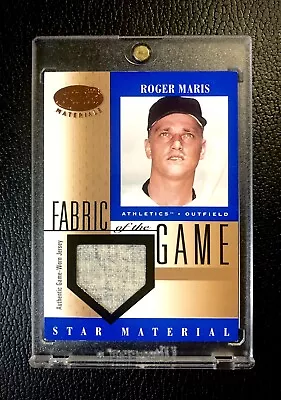 2001 Fabric Of The Game Roger Maris Star Materials Game-Worn Jersey Patch  • $49.99