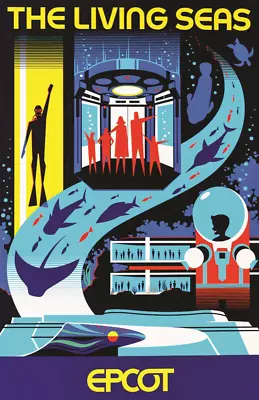 EPCOT The Living Seas Retro Attraction Disney 11x17 Poster Draft • $16.19