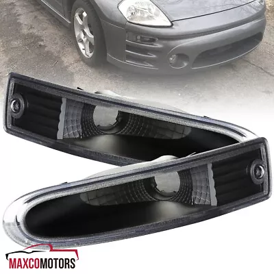 Black Bumper Lights Fits 2000-2002 Mitsubishi Eclipse Front Turn Signal Lamps • $29.49