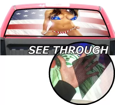 P339 American Flag Model Window Tint Graphic Decal Wrap Back Pickup Graphics • $44.98