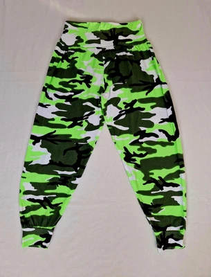 £3 • Buy Camouflage Street Dance Pants Trousers Girls Green High Waist Size 11-12 Years