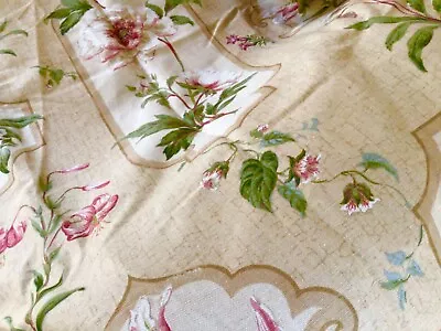 Colefax & Fowler “Peony Cartouche” Irregular Large Remnant Floral SEE BELOW • £13