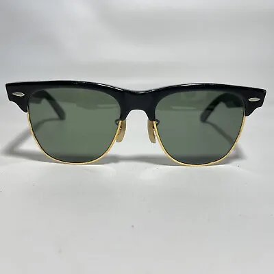 Vintage Ray-Ban Bausch & Lomb Wayfarer Max Sunglasses Black Gold Trim B&L Case • $239.99