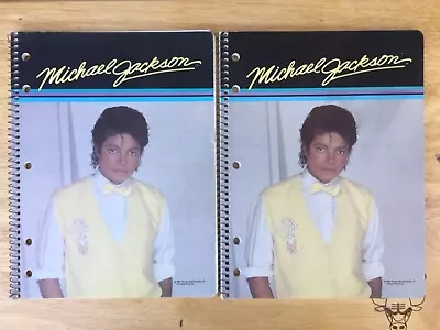 (Qty 2) NEW NOS 1984 Michael Jackson 50 Pages Spiral Notebook Note THEME BOOK • $19.99