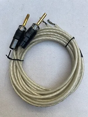 Genuine Qed Av Silver Micro High Speaker Cable 1.83 Meter With Banana • £15