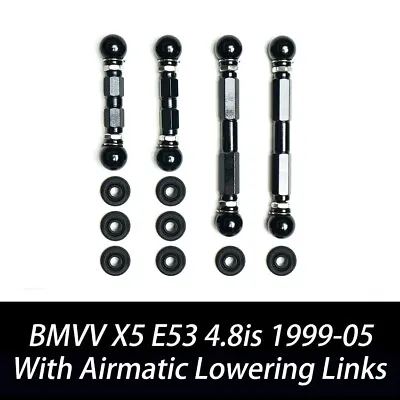 Fits BMW X5 E53 ( 4.8IS ) Adjustable Air Suspension Lowering Links Kit (4 LINKS) • $129.99